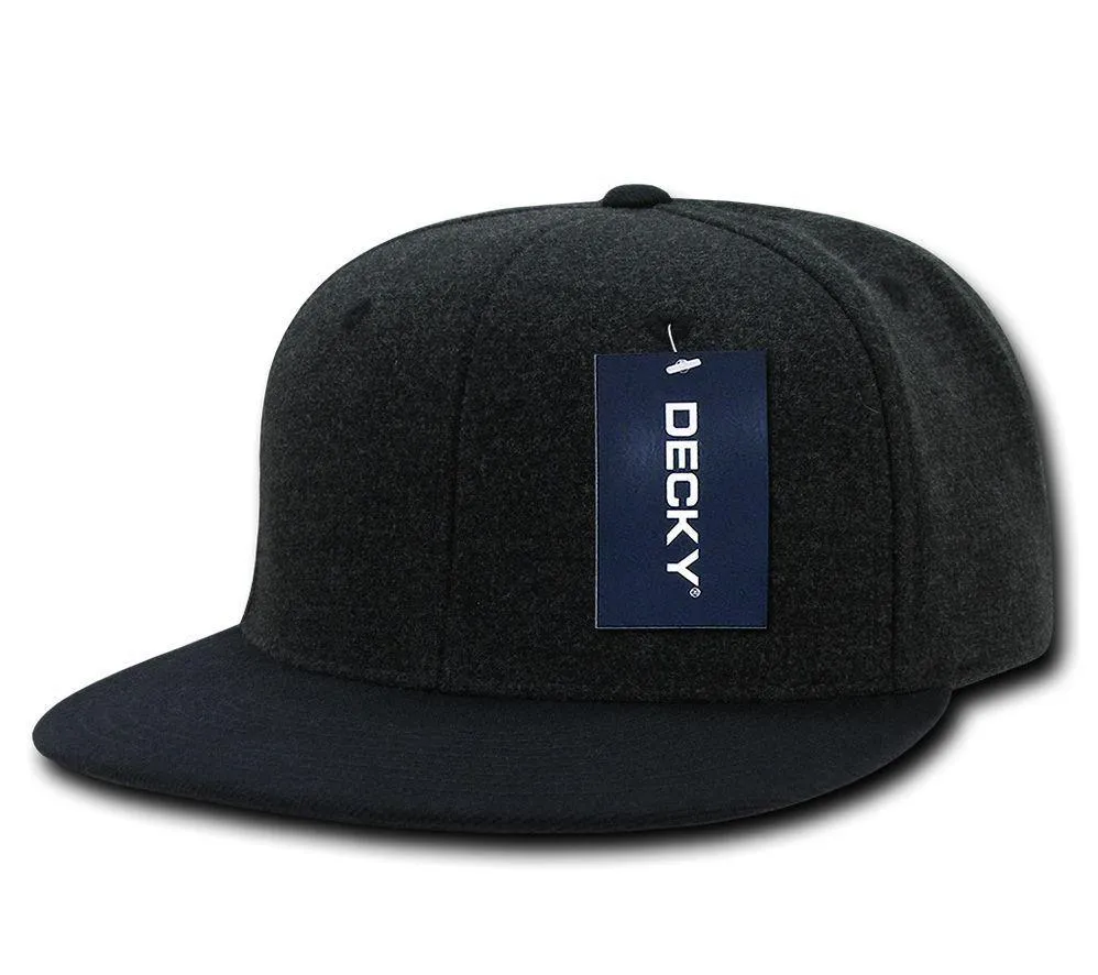 1 Dozen Decky Melton Crown Snapback Two Tone 6 Panel Hats Caps Wholesale Lots!