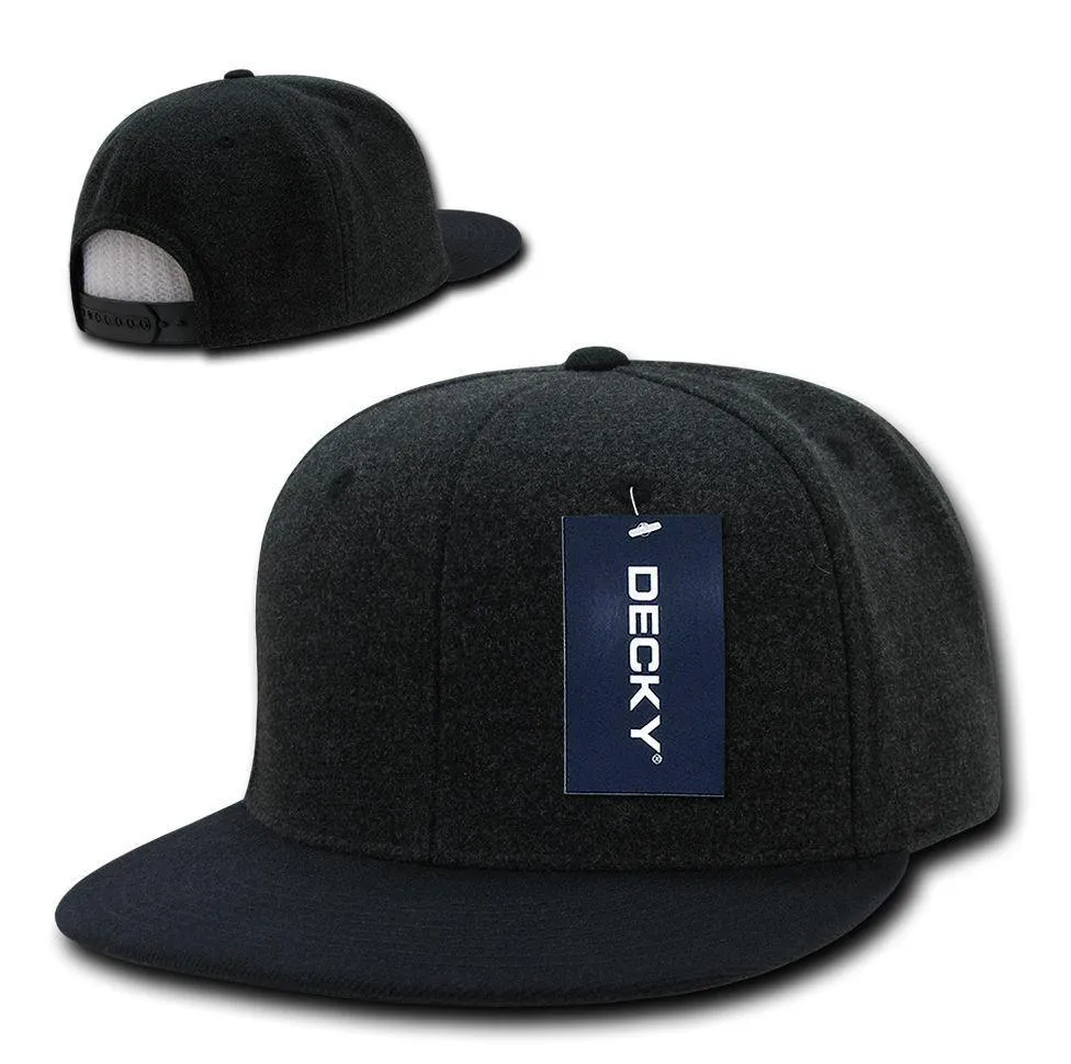 1 Dozen Decky Melton Crown Snapback Two Tone 6 Panel Hats Caps Wholesale Lots!