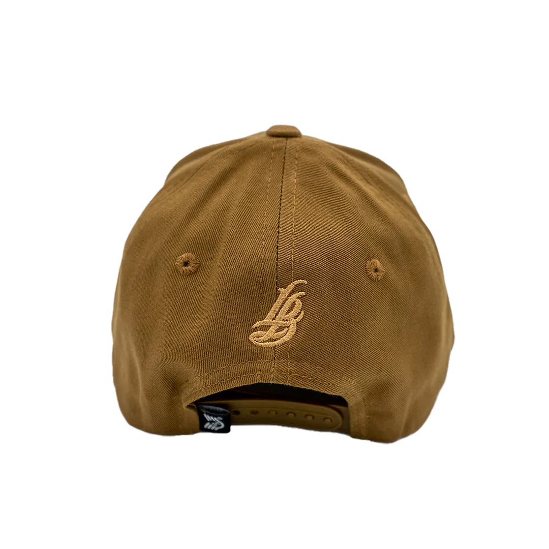 American Flag Saddle Brown Structured Dad Hat