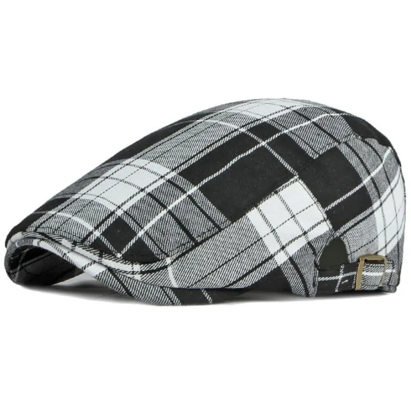 Anglet Tartan Cotton Flat Cap