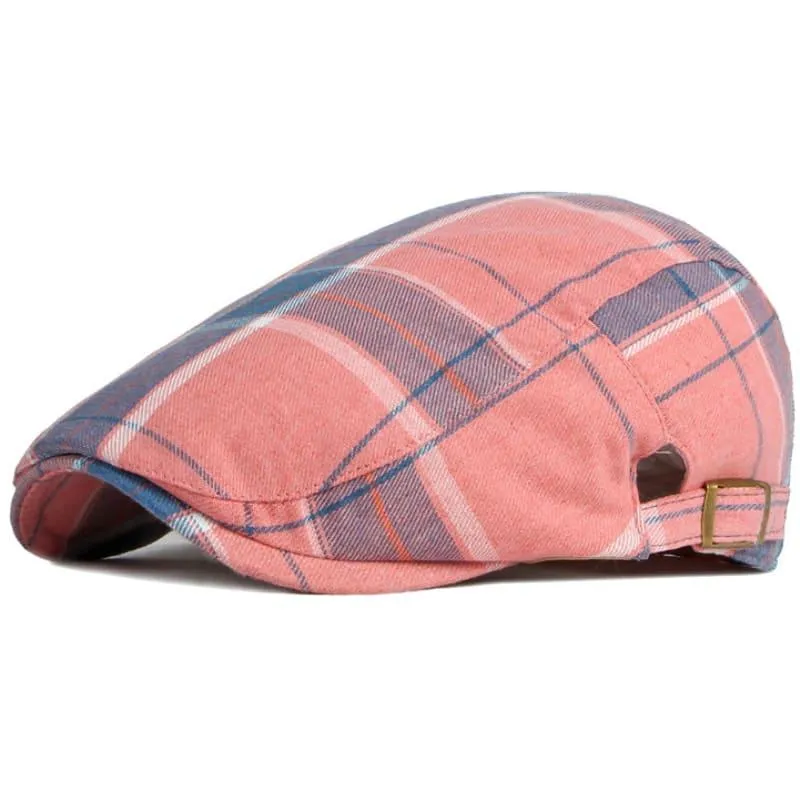 Anglet Tartan Cotton Flat Cap
