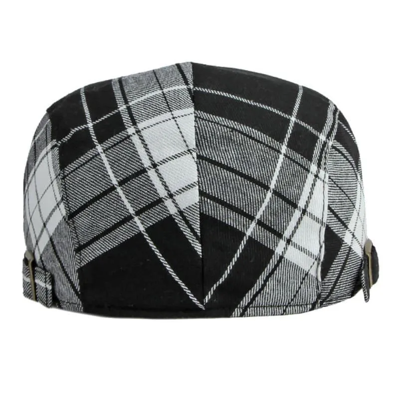 Anglet Tartan Cotton Flat Cap