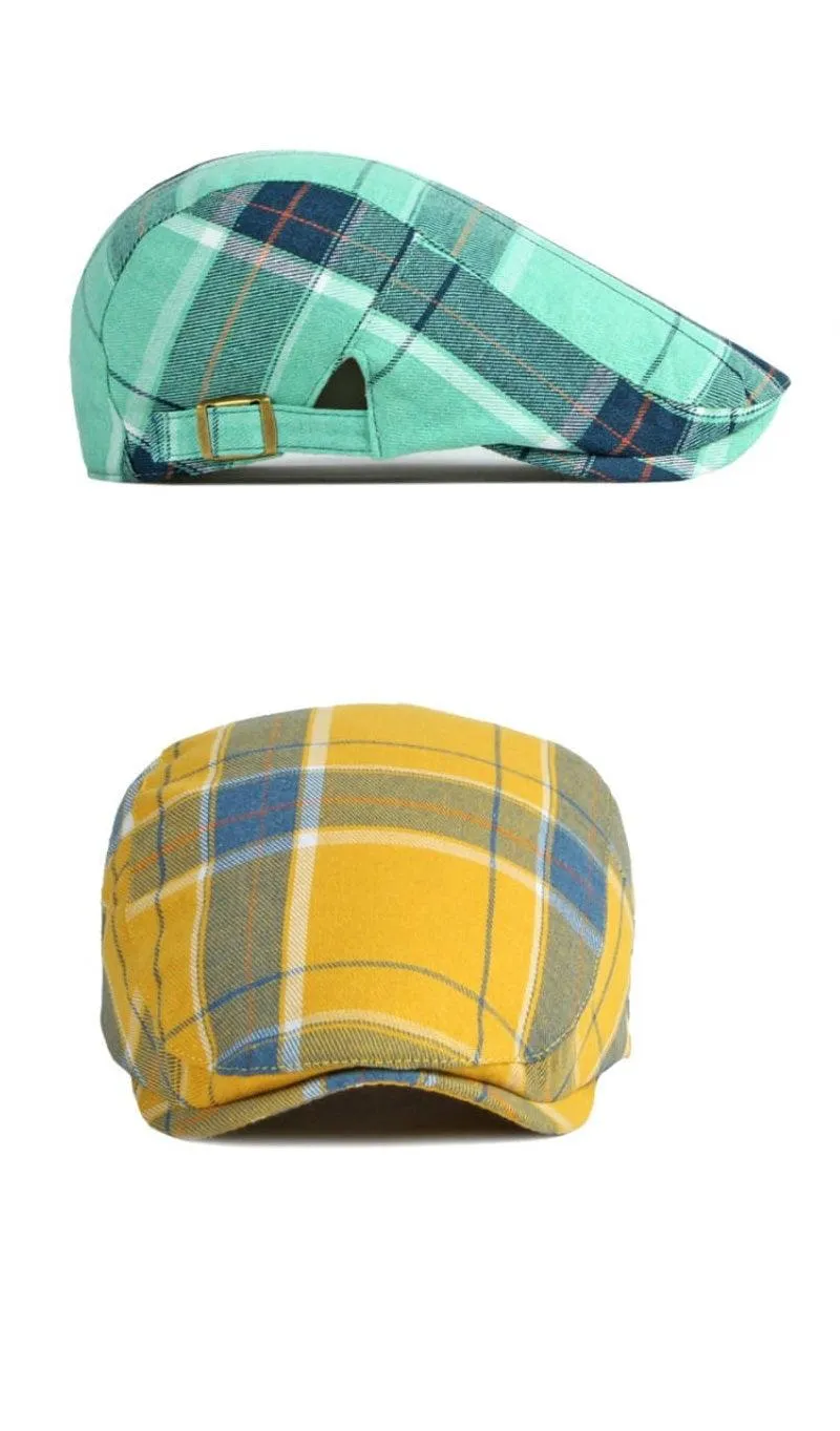 Anglet Tartan Cotton Flat Cap