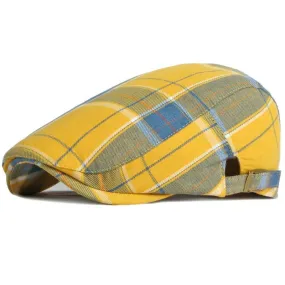 Anglet Tartan Cotton Flat Cap