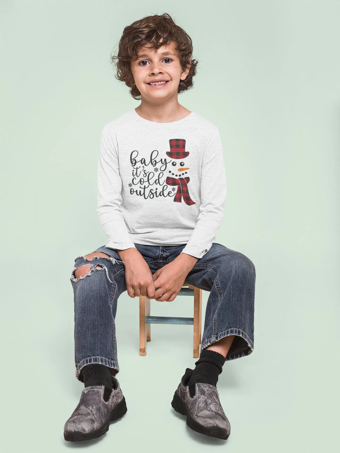Baby It's Cold Outside Kids Shirt - Cute Winter Shirt