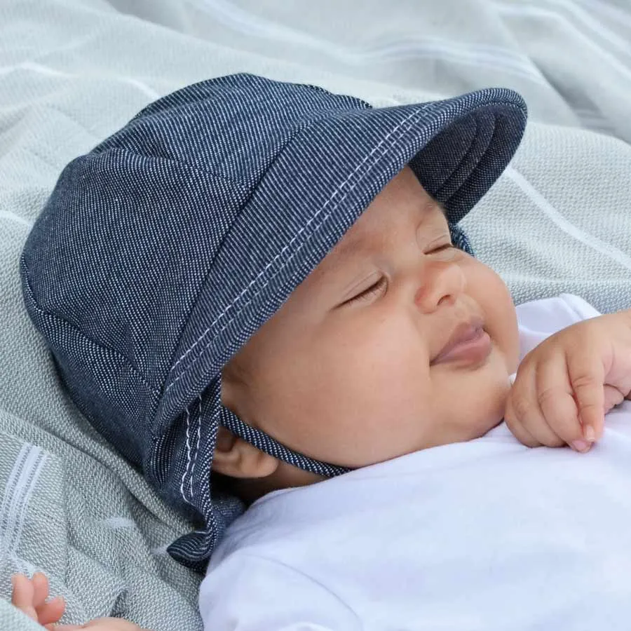 Baby Legionnaire Flap Hat - Denim