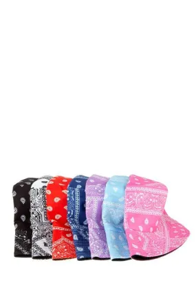 Bandana Print Bucket Hats