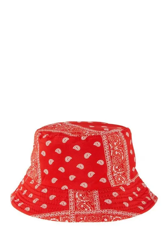Bandana Print Bucket Hats