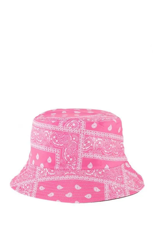 Bandana Print Bucket Hats