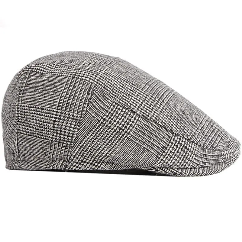 Baxley Plaid Cotton Flat Cap