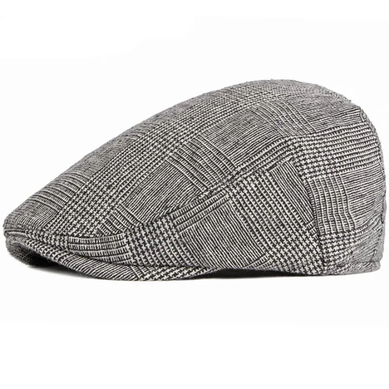 Baxley Plaid Cotton Flat Cap