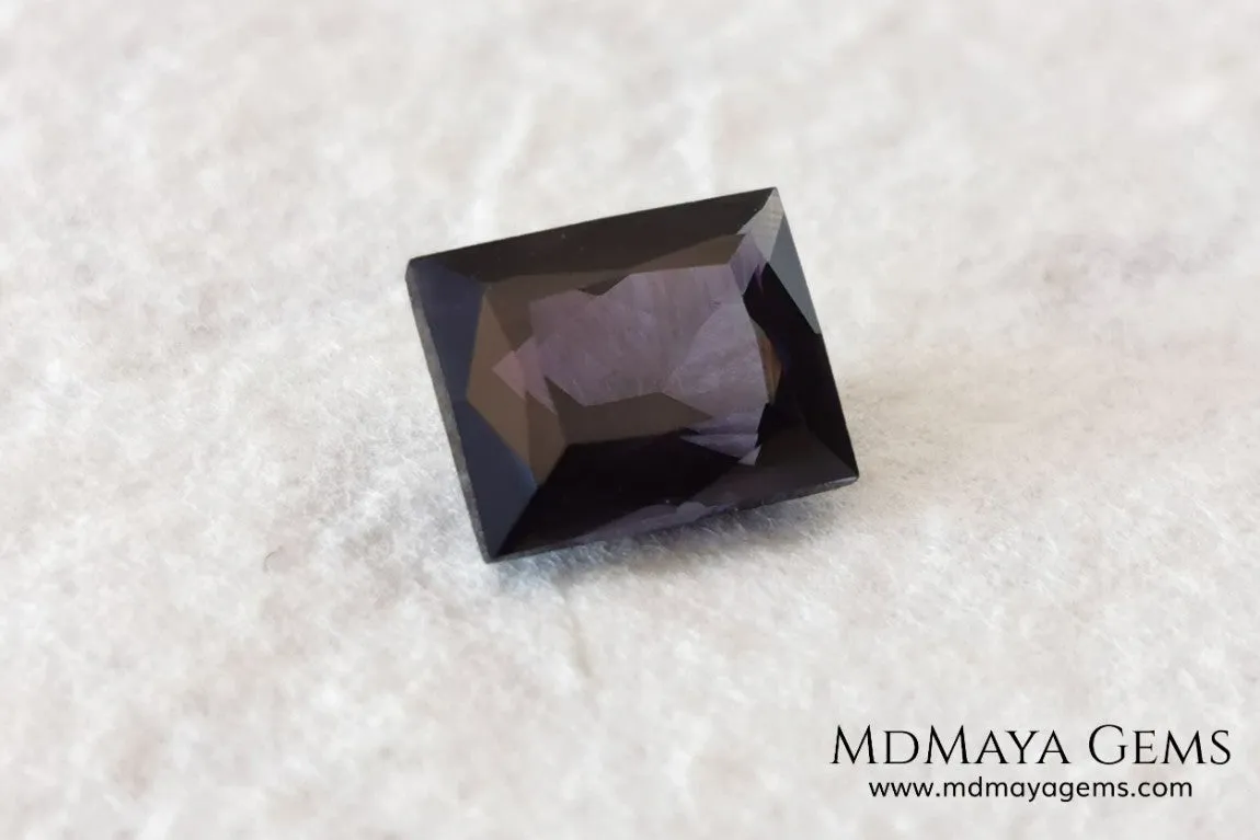 Beautiful Dark Purple Spinel from Sri Lanka. 1.80 ct