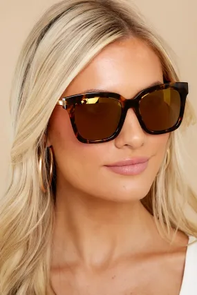 Bella Dark Tortoise Gold Mirror Sunglasses