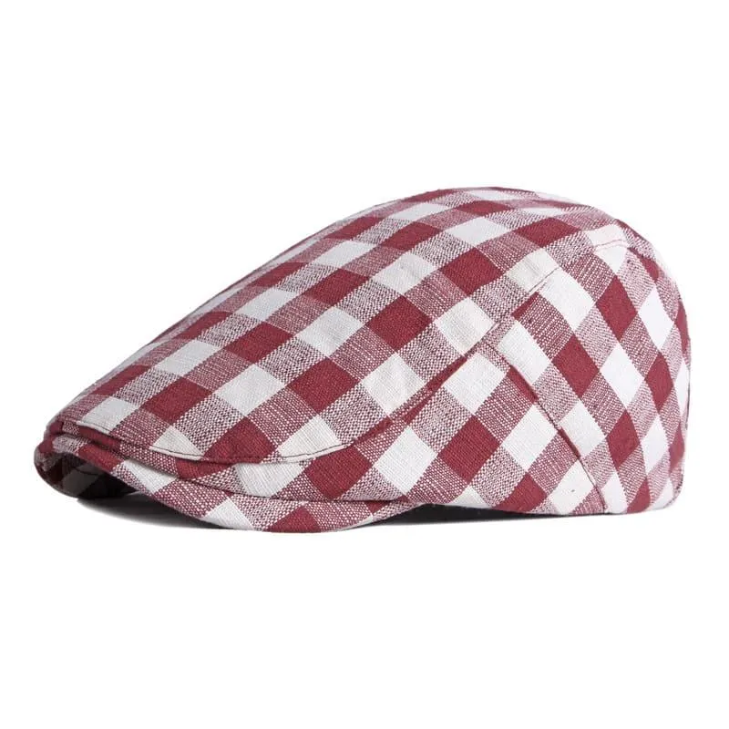 Berck Plaid Cotton Flat Cap