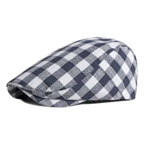 Berck Plaid Cotton Flat Cap