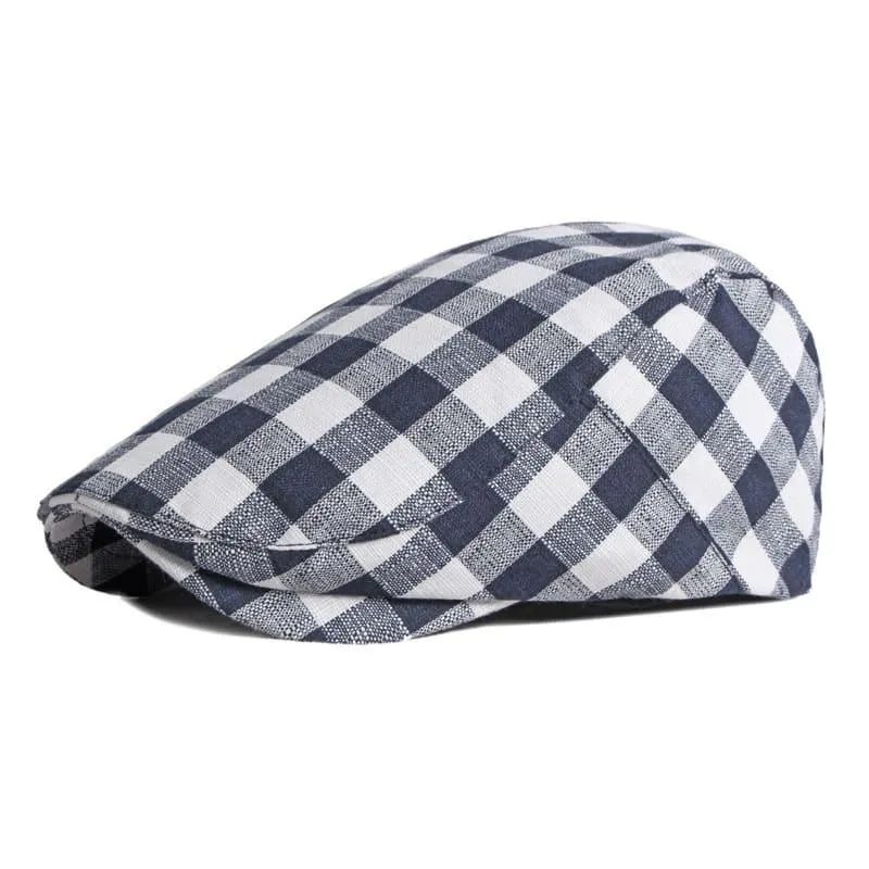 Berck Plaid Cotton Flat Cap