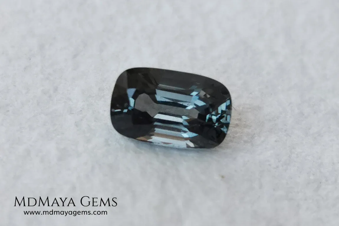 Bluish Gray Spinel Unheated, Cushion Cut 1.03 ct