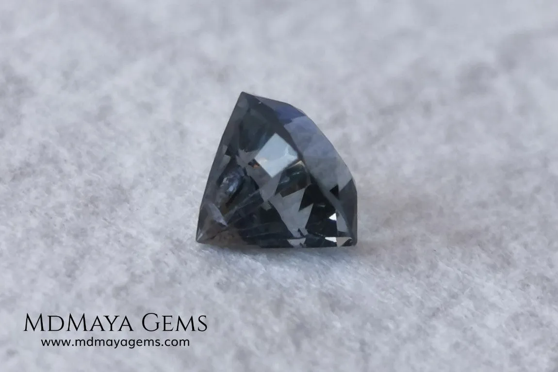 Bluish Grey Spinel Square Cushion Cut 1.10 ct