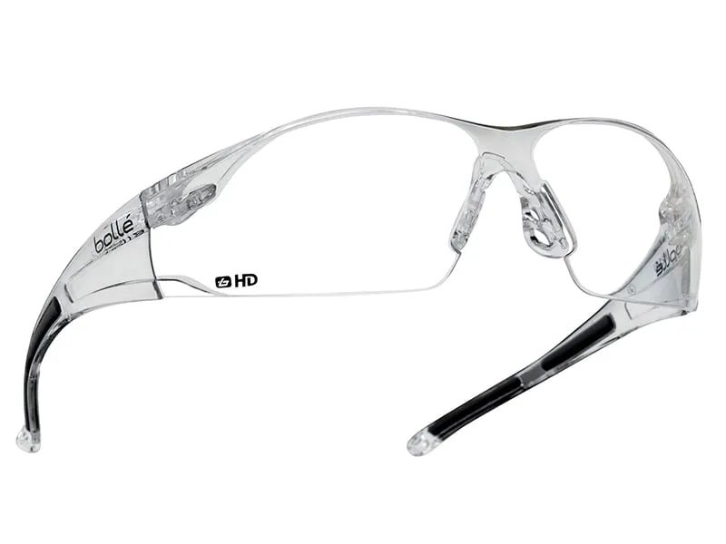 Bolle Rush Safety Glasses - Clear HD Lens - Safety Glasses