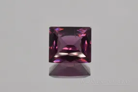 Bright Unheated Red Purple Spinel. Rectangle Cut. 2.18 ct