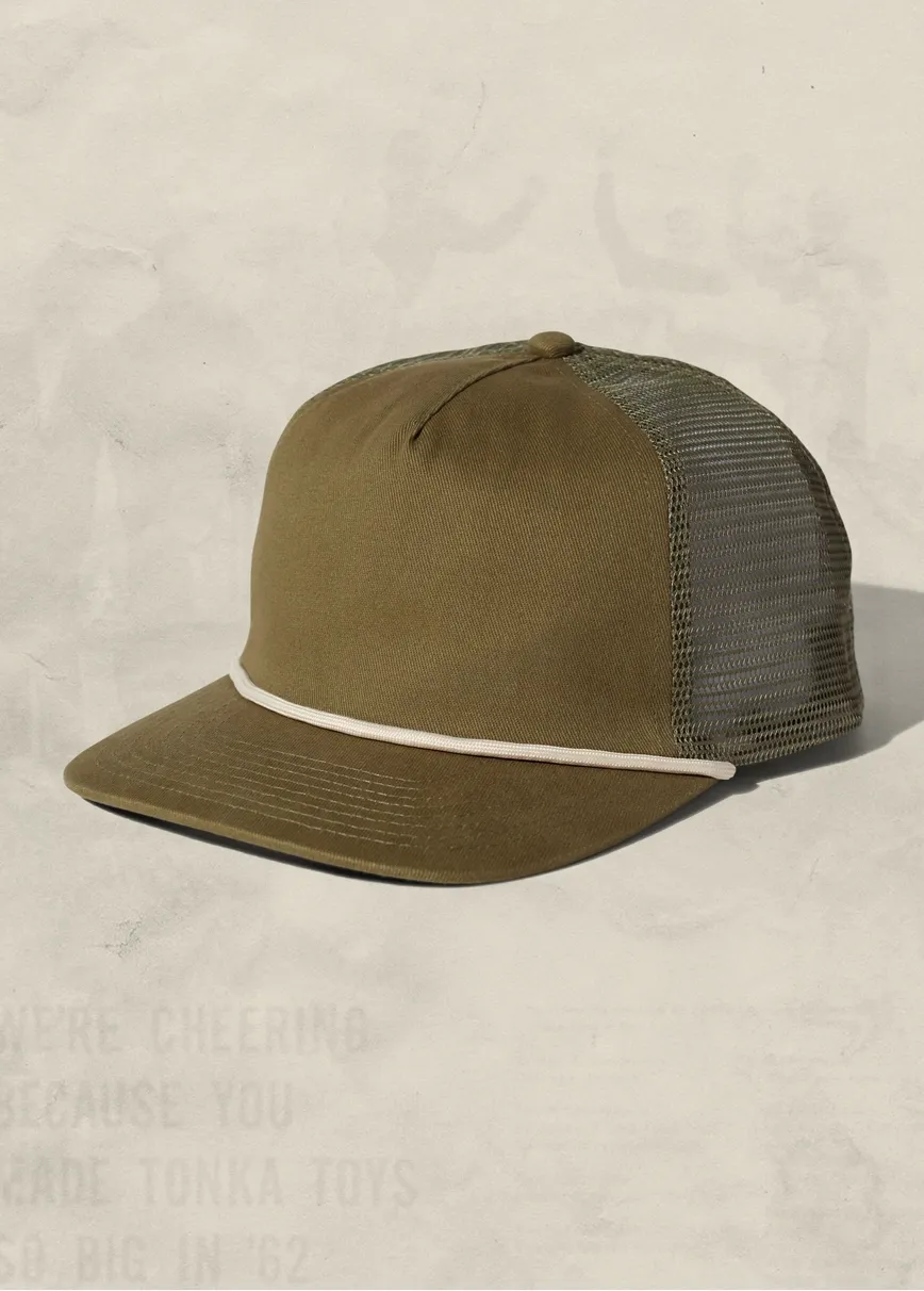 Brushed Cotton Rope Trucker Hat I 4 Colors