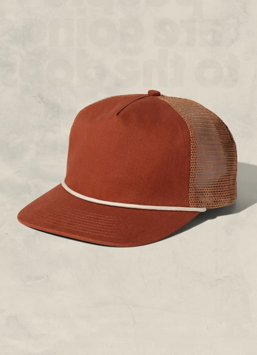Brushed Cotton Rope Trucker Hat I 4 Colors
