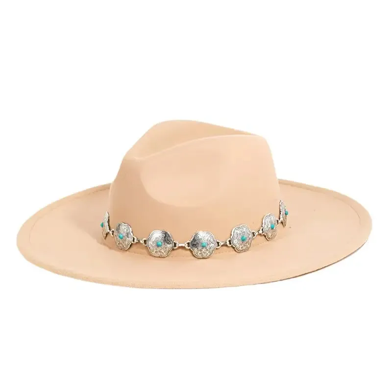 Chain Strap Fedora Hat