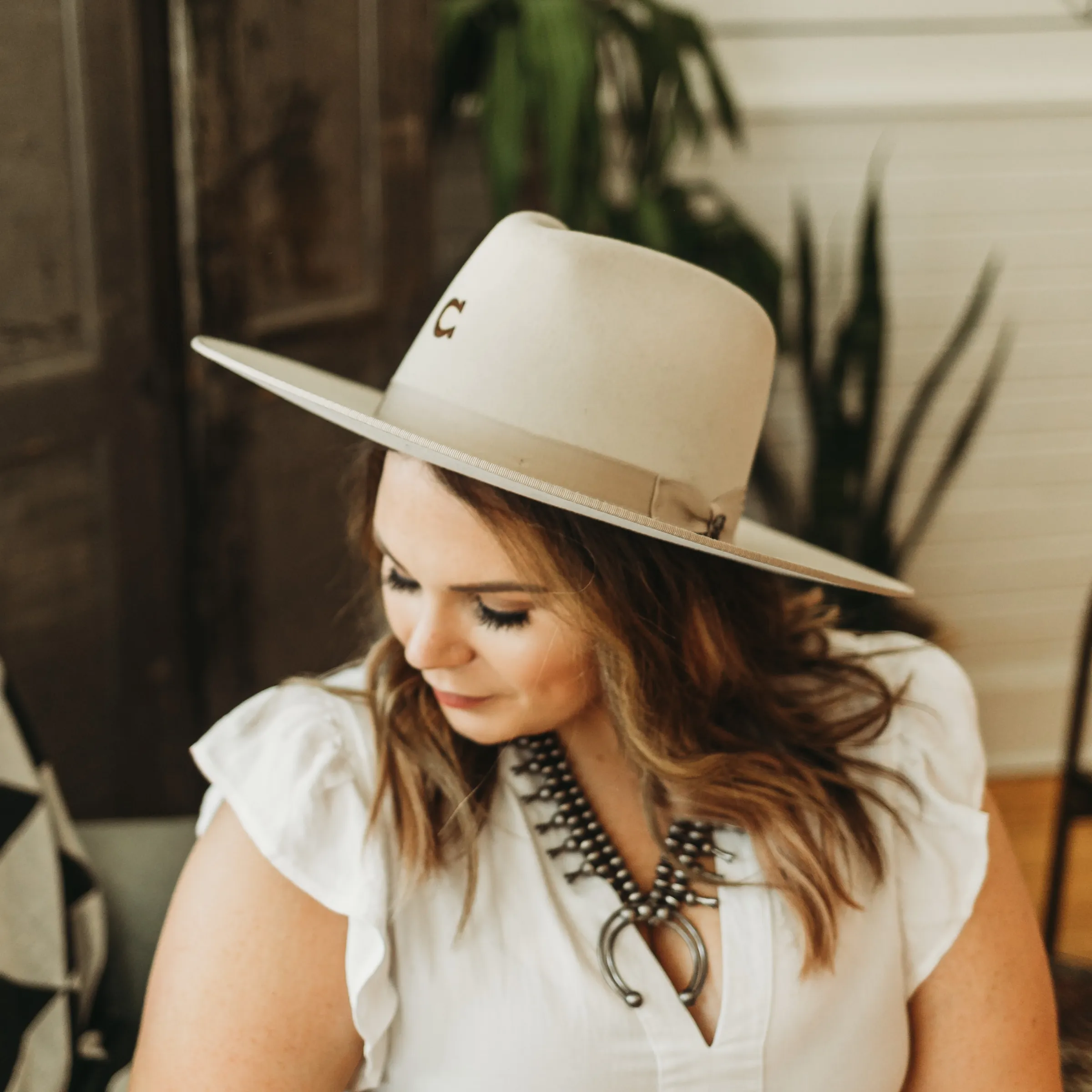 Charlie 1 Horse | Desert Drifter Wool Felt Hat with Ribbon Band in Bone