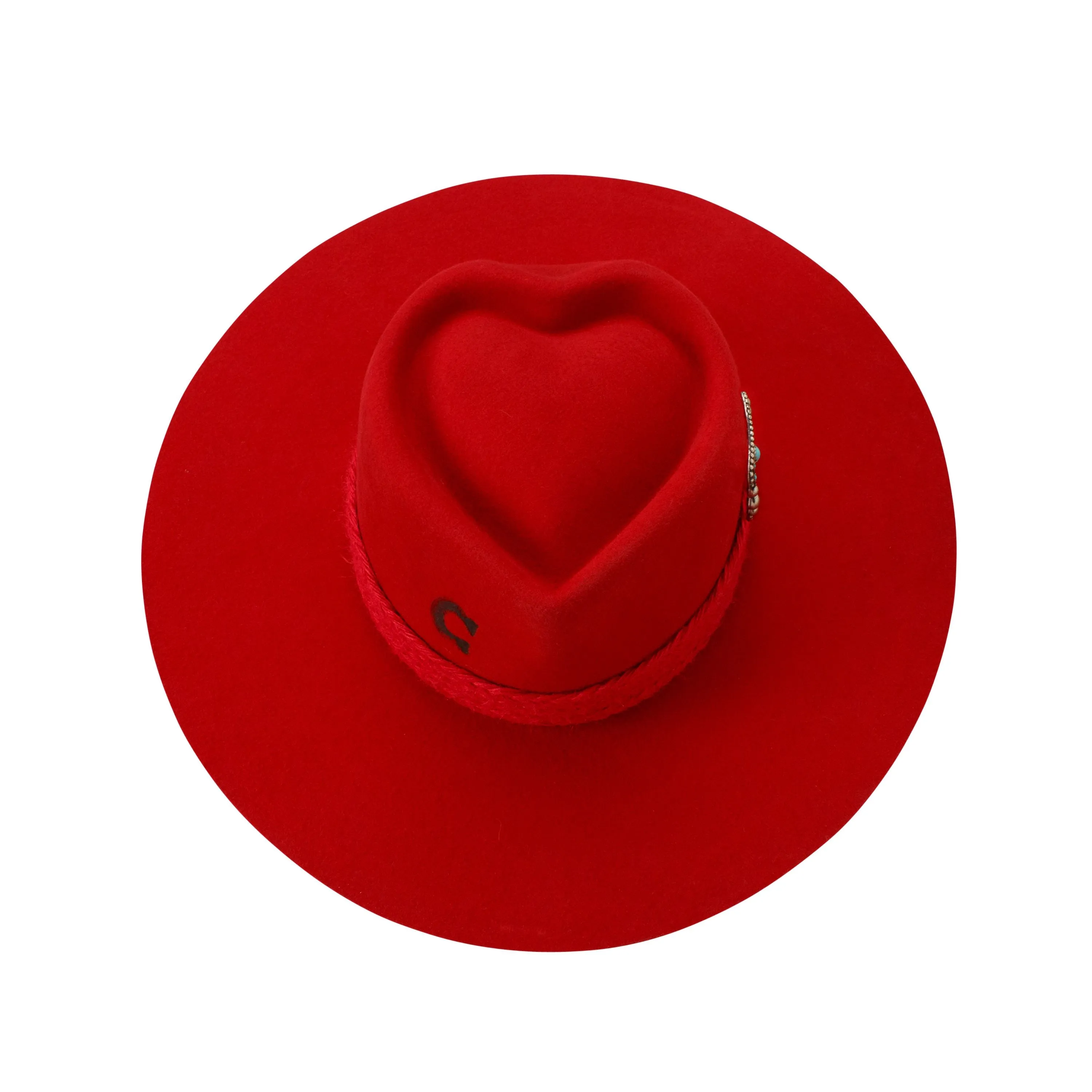 Charlie 1 Horse Red Fling Felt Hat