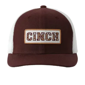Cinch Maroon Aztec Patch Cap