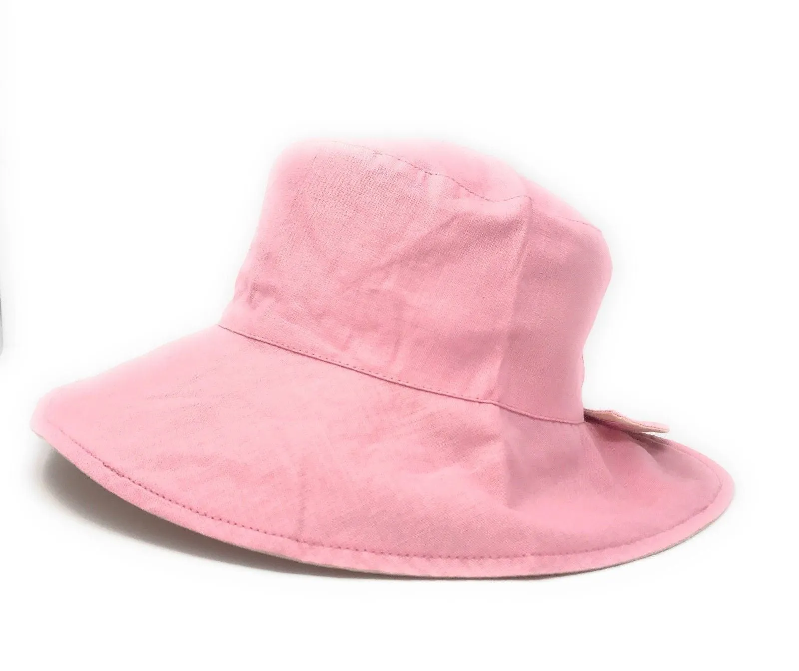 Cotton Ponytail Bucket Caps Hats Reversible Summer Women's Summer Beach Sun Hat