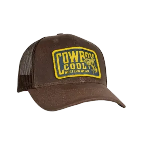 Cowboy Cool Roughrider Brown Trucker Cap H716