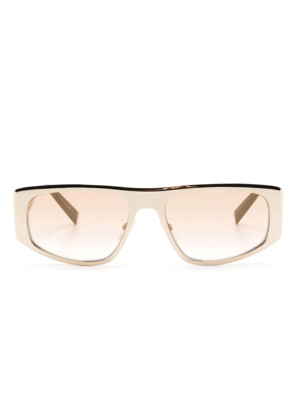 Cutout-Logo Rectangle-Frame Sunglasses