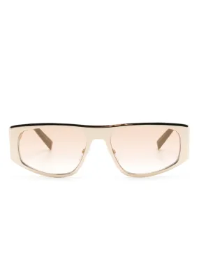 Cutout-Logo Rectangle-Frame Sunglasses