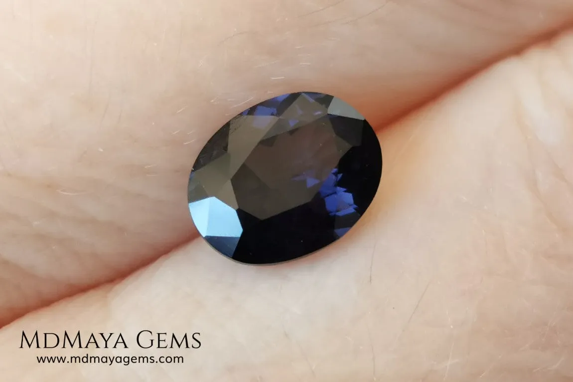 Dark Violet Spinel 2.10 ct,  oval cut