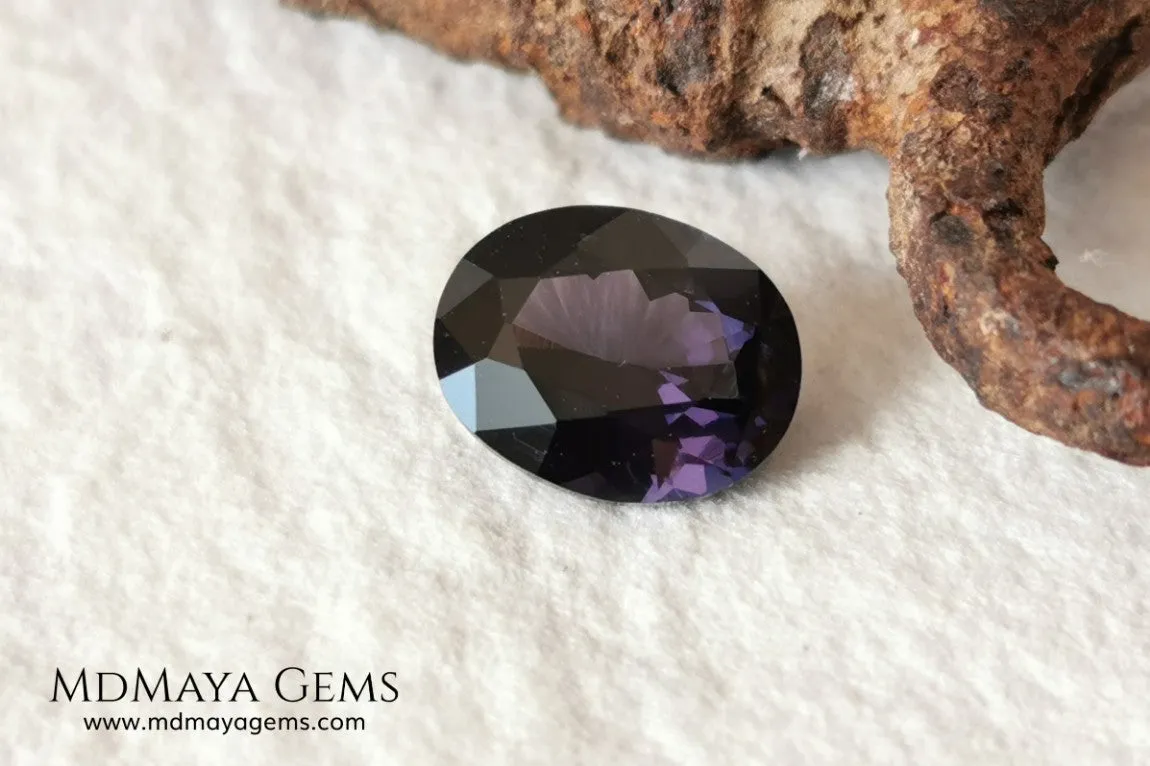 Dark Violet Spinel 2.10 ct,  oval cut
