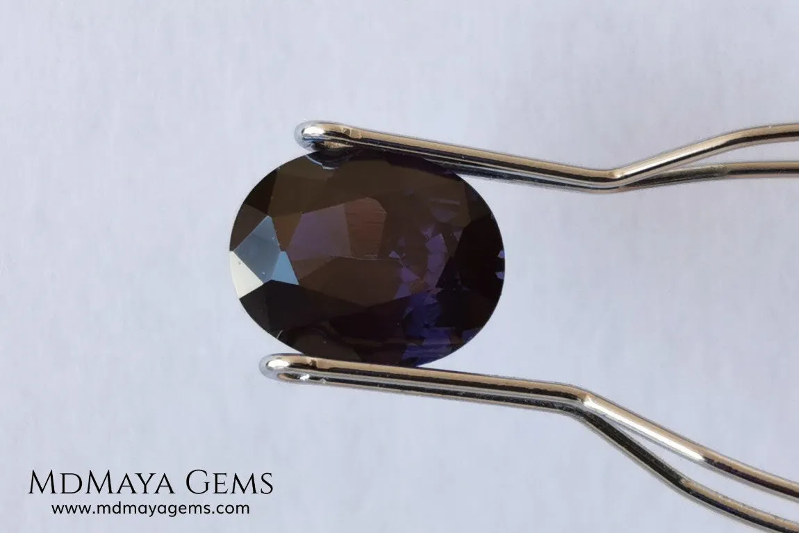Dark Violet Spinel 2.10 ct,  oval cut