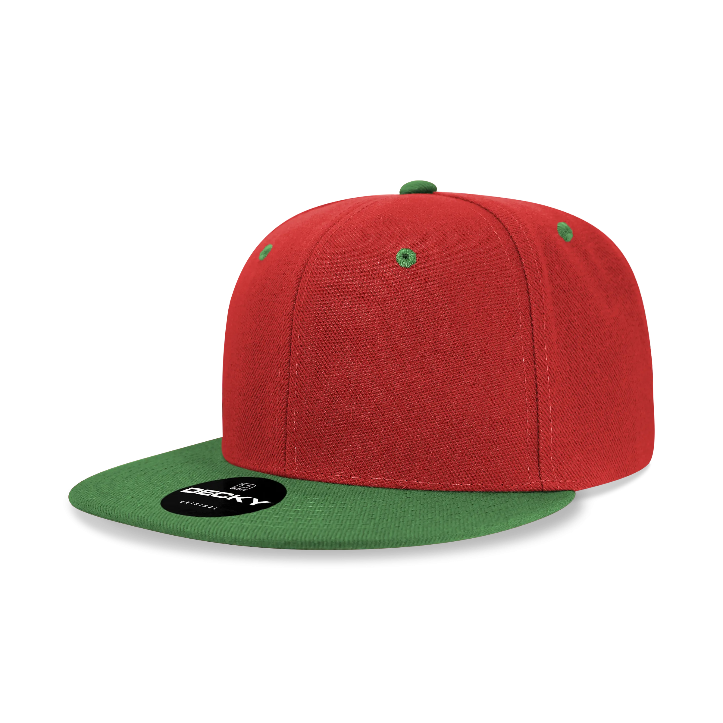 Decky 6020 - High Profile 6 Panel Snapback, Flat Bill Hat - CASE Pricing