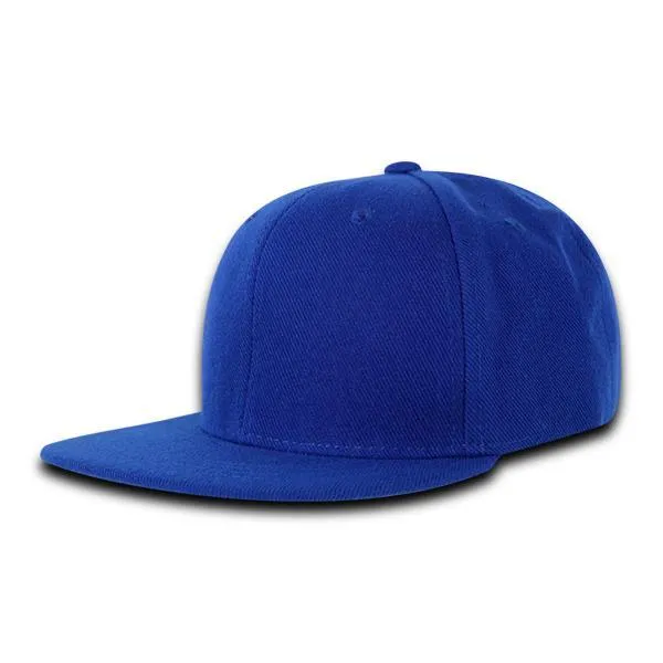 Decky 7011 - Youth 6 Panel High Profile Structured Snapback, Kids Flat Bill Hat