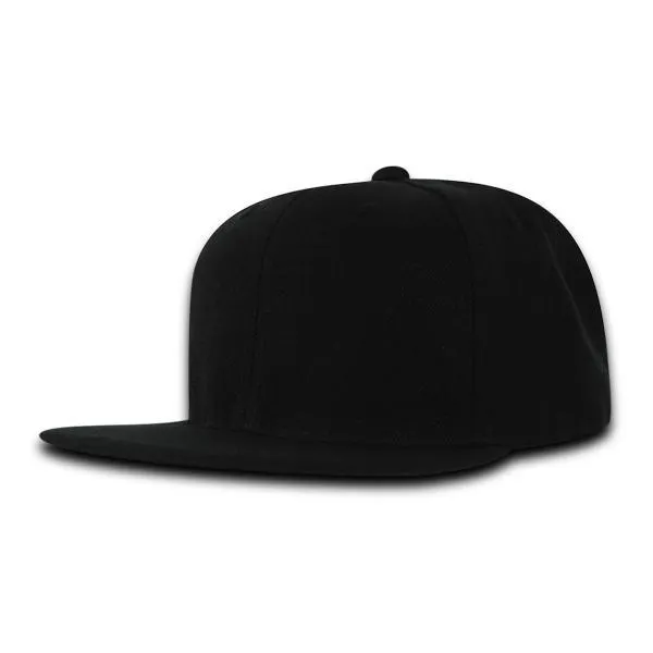 Decky 7011 - Youth 6 Panel High Profile Structured Snapback, Kids Flat Bill Hat