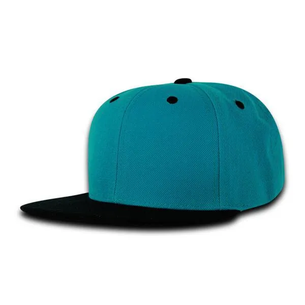 Decky 7011 - Youth 6 Panel High Profile Structured Snapback, Kids Flat Bill Hat