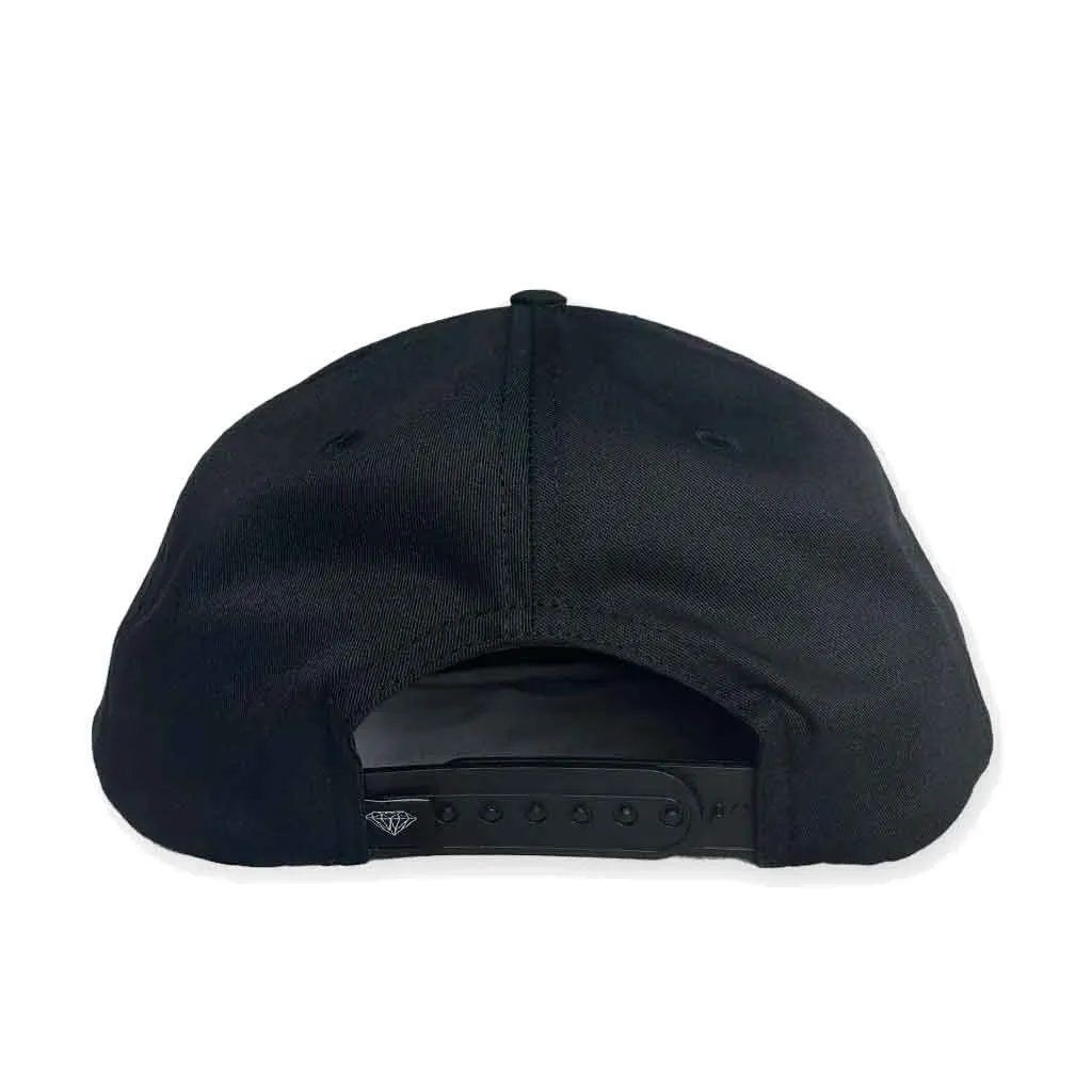 Diamond Outline Snapback - Black