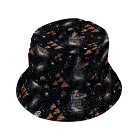 Dinosaur Galaxy Pizza Ships Bucket Hat