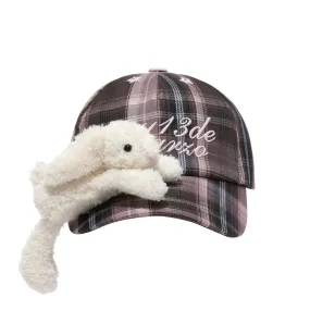 Doozoo Plaid Cap in Red