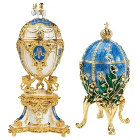 Easter Gift Romanov Imperial Style Collectible Enameled  Eggs