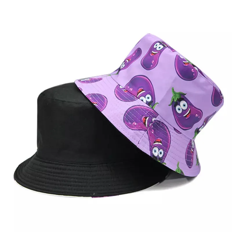 Eggplants Reversible Bucket Hat