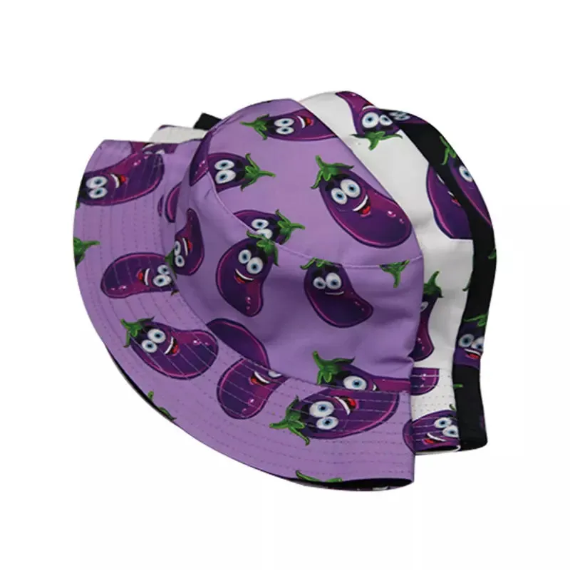 Eggplants Reversible Bucket Hat