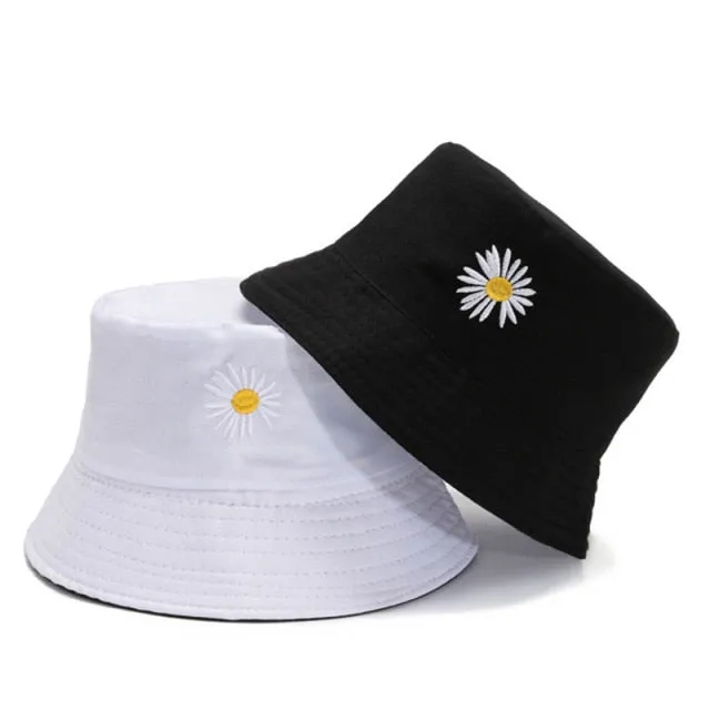 Embroidery Reversible Bucket Hat