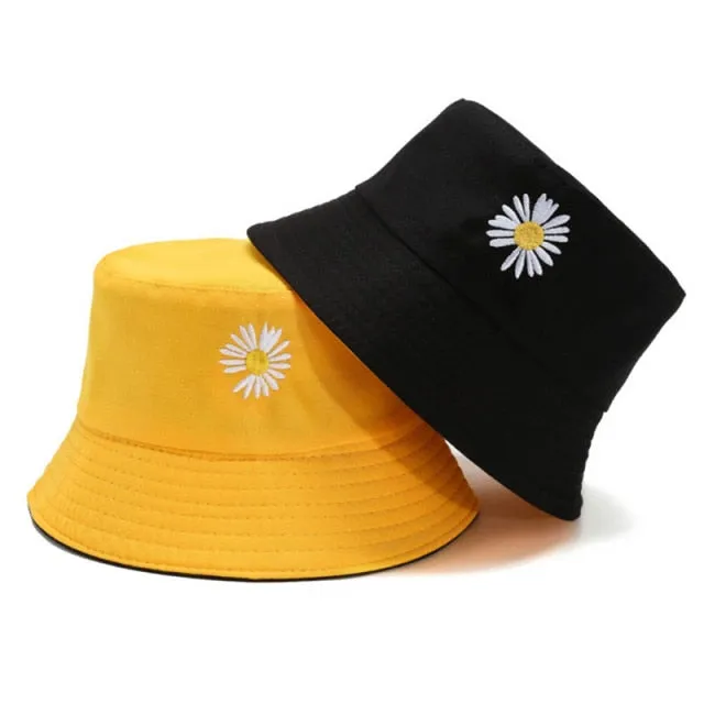 Embroidery Reversible Bucket Hat