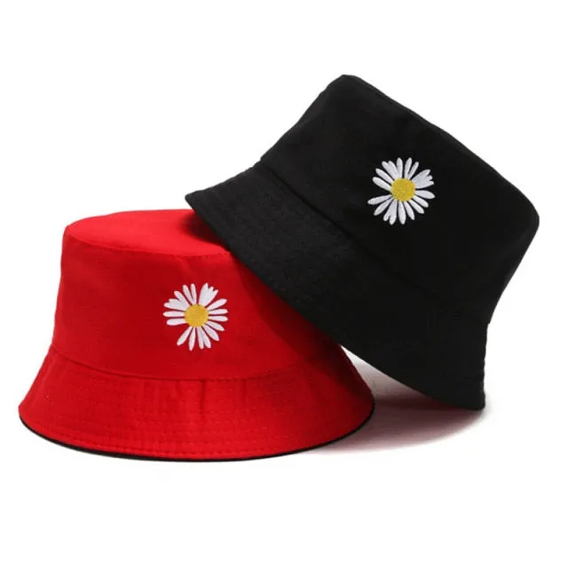 Embroidery Reversible Bucket Hat